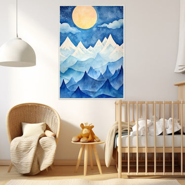 Moon and Mountain Painting